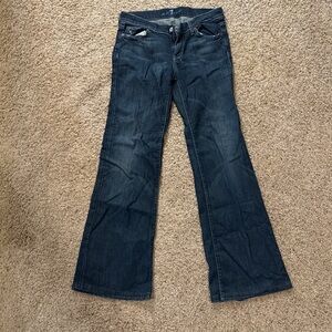 7 For All Mankind Indigo Wide Leg Jeans